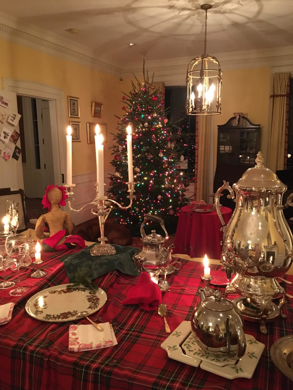 Christmas themed dinner at Bellamy Manor.